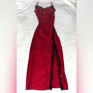 Lace black and red dress